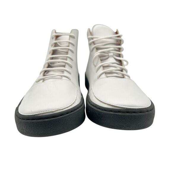 Rodd & Gunn Men’s White Leather High Top Sneakers Vibram Sole Size 8 - EU 41 - Picture 4 of 11